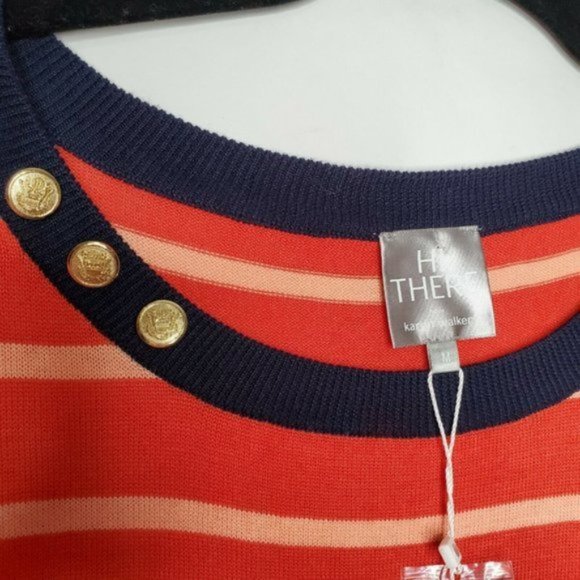 NEW Karen Walker M Striped Sweater Anthropologie - Picture 3 of 7